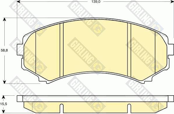 Girling 6132469 - Bremžu uzliku kompl., Disku bremzes www.autospares.lv