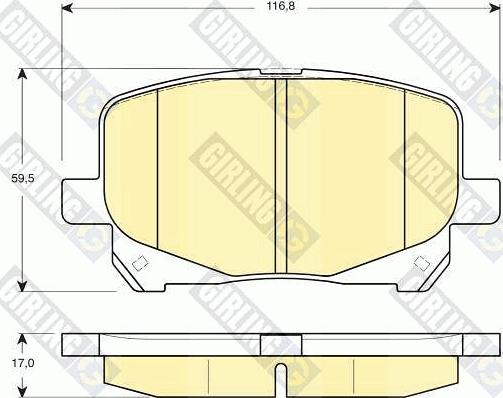 Girling 6132489 - Bremžu uzliku kompl., Disku bremzes autospares.lv