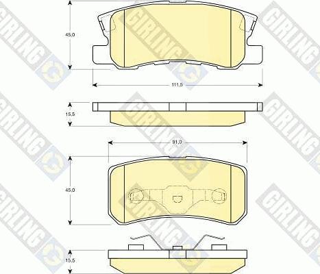 Girling 6132479 - Brake Pad Set, disc brake www.autospares.lv