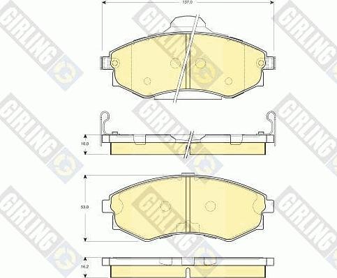 Girling 6132599 - Bremžu uzliku kompl., Disku bremzes www.autospares.lv