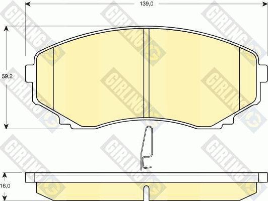 Girling 6132559 - Brake Pad Set, disc brake www.autospares.lv