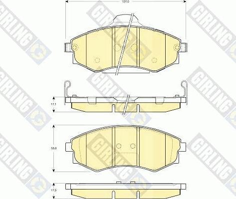 Girling 6132569 - Bremžu uzliku kompl., Disku bremzes autospares.lv