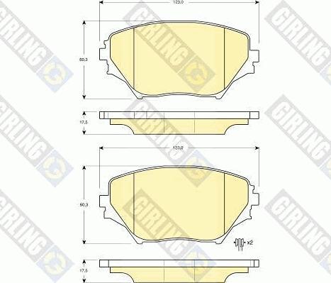 Girling 6132519 - Bremžu uzliku kompl., Disku bremzes autospares.lv