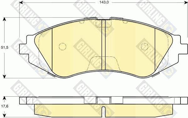 Girling 6132659 - Bremžu uzliku kompl., Disku bremzes autospares.lv