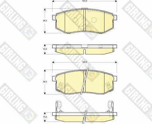 Girling 6132609 - Brake Pad Set, disc brake www.autospares.lv