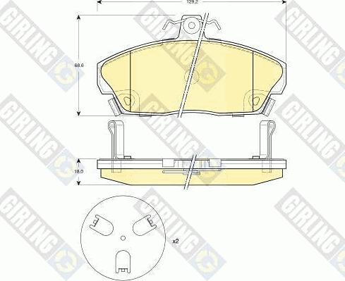 Girling 6132671 - Brake Pad Set, disc brake www.autospares.lv