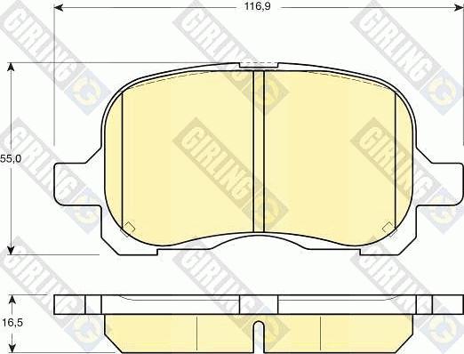 Girling 6132041 - Bremžu uzliku kompl., Disku bremzes autospares.lv