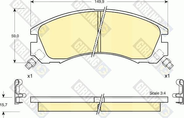 Girling 6132009 - Brake Pad Set, disc brake www.autospares.lv