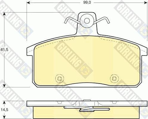 Girling 6132021 - Bremžu uzliku kompl., Disku bremzes autospares.lv