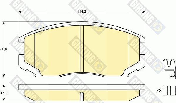 Girling 6132149 - Тормозные колодки, дисковые, комплект www.autospares.lv