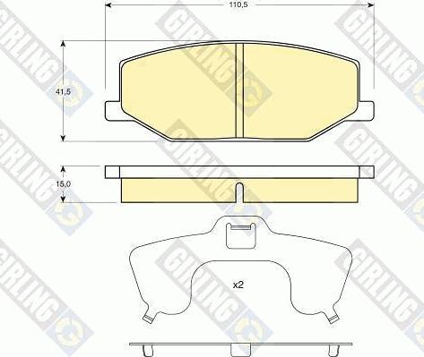 Girling 6132109 - Brake Pad Set, disc brake www.autospares.lv