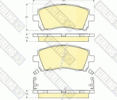 Girling 6132179 - Brake Pad Set, disc brake www.autospares.lv