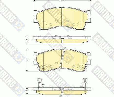 Girling 6132859 - Bremžu uzliku kompl., Disku bremzes autospares.lv