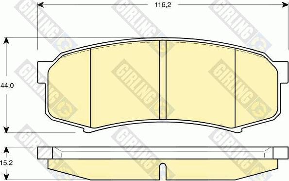 Girling 6132809 - Bremžu uzliku kompl., Disku bremzes www.autospares.lv