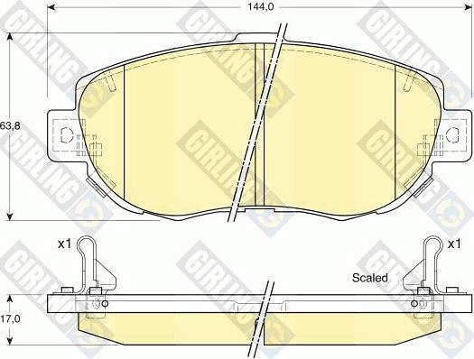 Girling 6132359 - Bremžu uzliku kompl., Disku bremzes www.autospares.lv