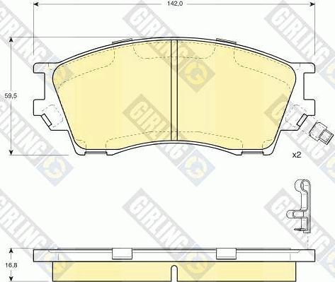 Girling 6132309 - Brake Pad Set, disc brake www.autospares.lv