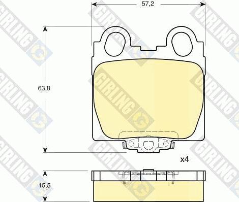 Girling 6132339 - Bremžu uzliku kompl., Disku bremzes autospares.lv