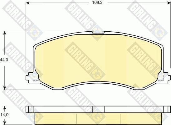 Girling 6132379 - Тормозные колодки, дисковые, комплект www.autospares.lv