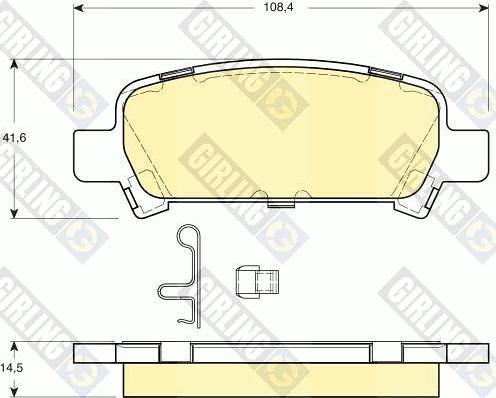 Girling 6132239 - Brake Pad Set, disc brake www.autospares.lv