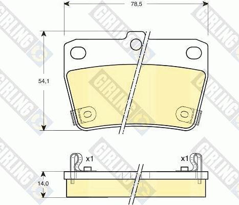 Girling 6132799 - Bremžu uzliku kompl., Disku bremzes www.autospares.lv