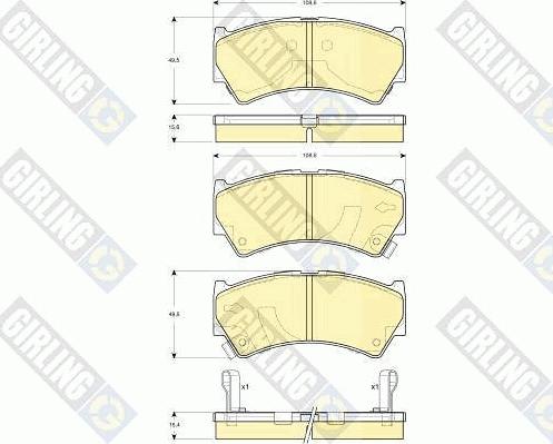 Girling 6132759 - Brake Pad Set, disc brake www.autospares.lv