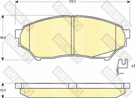 Girling 6132709 - Bremžu uzliku kompl., Disku bremzes www.autospares.lv