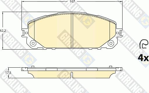 Girling 6120946 - Bremžu uzliku kompl., Disku bremzes autospares.lv