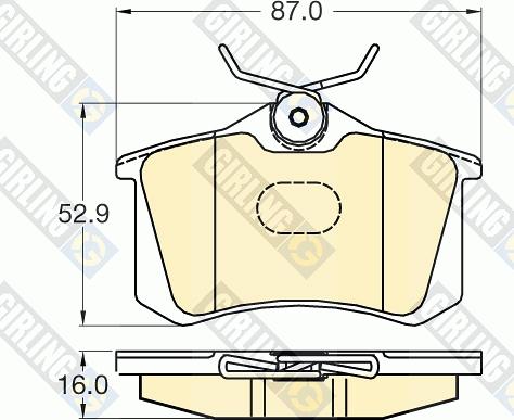 Girling 6120401 - Тормозные колодки, дисковые, комплект www.autospares.lv