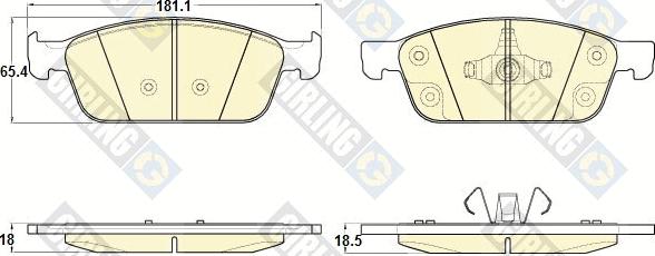 Girling 6120092 - Brake Pad Set, disc brake www.autospares.lv