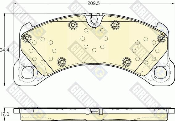 Girling 6120045 - Bremžu uzliku kompl., Disku bremzes www.autospares.lv