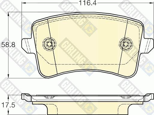 Girling 6120001 - Тормозные колодки, дисковые, комплект www.autospares.lv