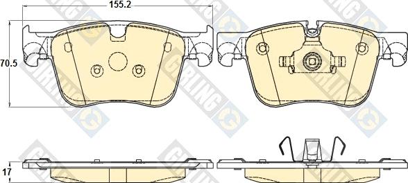 Girling 6120352 - Bremžu uzliku kompl., Disku bremzes autospares.lv