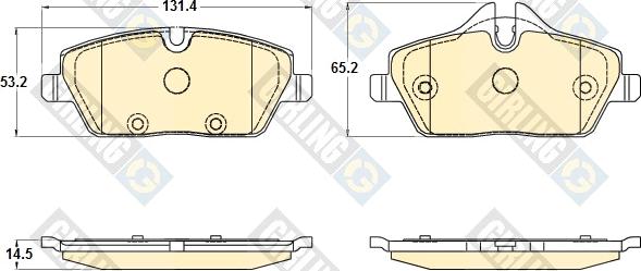 Girling 6120381 - Bremžu uzliku kompl., Disku bremzes autospares.lv