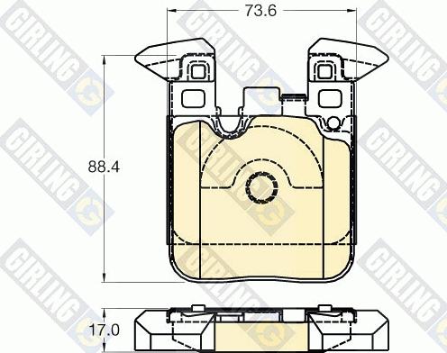 Girling 6120285 - Bremžu uzliku kompl., Disku bremzes www.autospares.lv