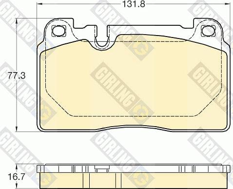 Girling 6120225 - Bremžu uzliku kompl., Disku bremzes www.autospares.lv