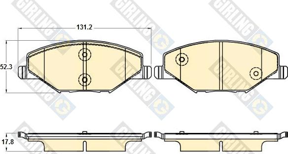 Girling 6120271 - Тормозные колодки, дисковые, комплект www.autospares.lv