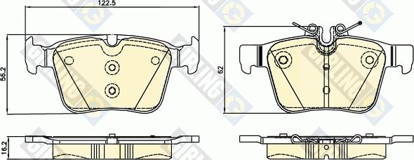 Girling 6120712 - Bremžu uzliku kompl., Disku bremzes autospares.lv