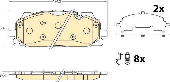 Girling 6121906 - Bremžu uzliku kompl., Disku bremzes autospares.lv