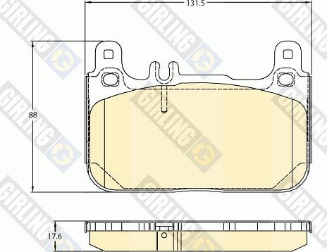 Girling 6121176 - Bremžu uzliku kompl., Disku bremzes autospares.lv