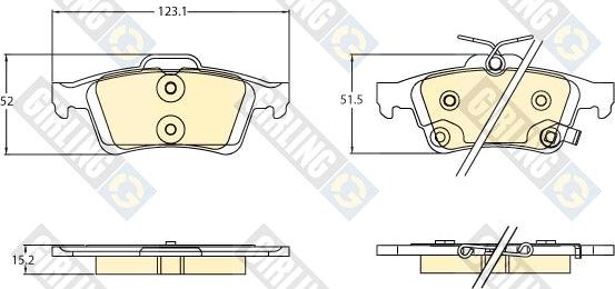 Girling 6121788 - Bremžu uzliku kompl., Disku bremzes autospares.lv