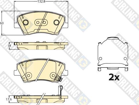 Girling 6122038 - Bremžu uzliku kompl., Disku bremzes autospares.lv