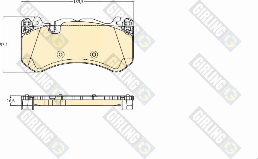 Girling 6122205 - Bremžu uzliku kompl., Disku bremzes www.autospares.lv