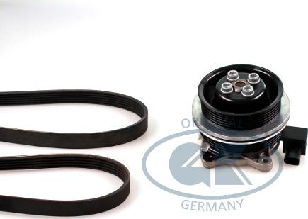 GK K980317A - Water Pump + V-Ribbed Belt Set www.autospares.lv