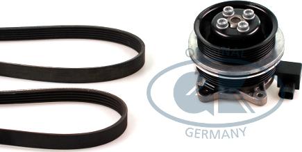 GK K980289B - Water Pump + V-Ribbed Belt Set www.autospares.lv