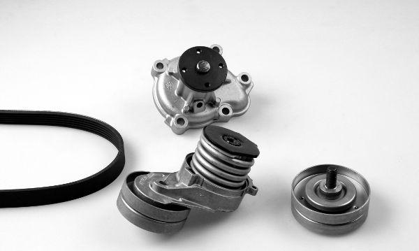 GK K980746A - Water Pump + V-Ribbed Belt Set www.autospares.lv