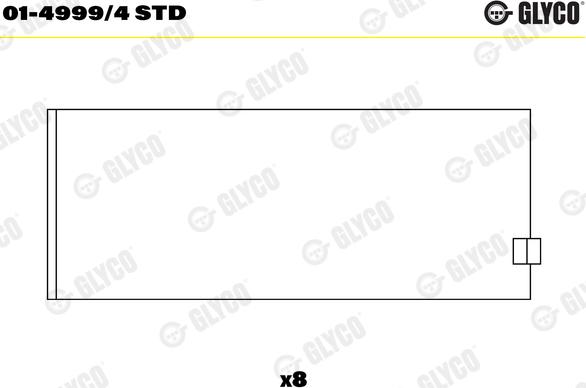 Glyco 01-4999/4 STD - Klaņa gultnis www.autospares.lv