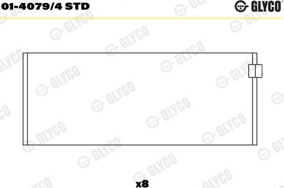 Glyco 01-4079/4 STD - Klaņa gultnis www.autospares.lv