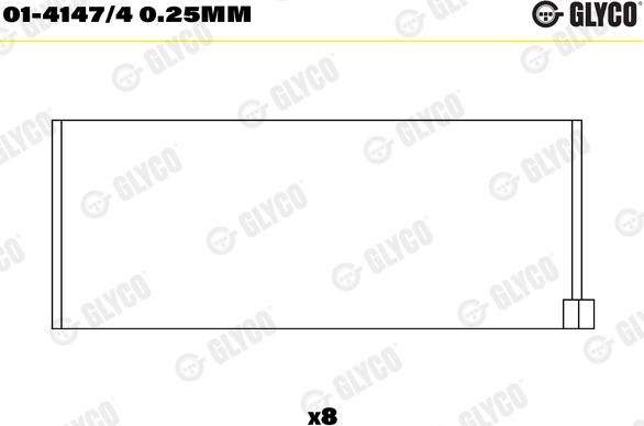 Glyco 01-4147/4 0.25mm - Klaņa gultnis www.autospares.lv