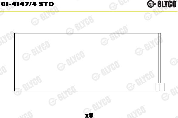 Glyco 01-4147/4 STD - Klaņa gultnis www.autospares.lv