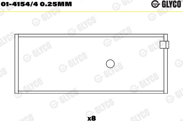 Glyco 01-4154/4 0.25mm - Klaņa gultnis www.autospares.lv